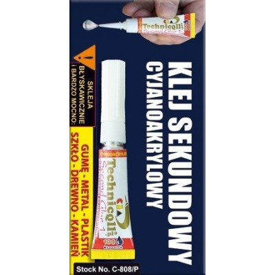 TECH-R-808 / Klej jednosekundowy 2g.