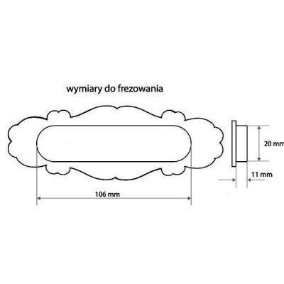 R-15258.134.07 / Uchwyt meblowy wpuszczany