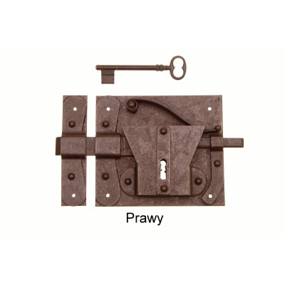 FS192 / Zabytkowy zamek do drzwi z kluczem