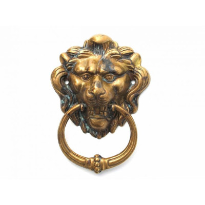 Stylowy uchwyt mosiężny lew