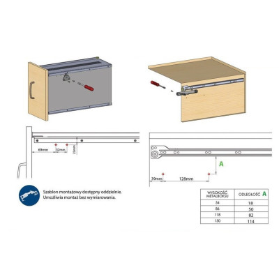 B-529.METALBOX / Spowalniacz do szuflad