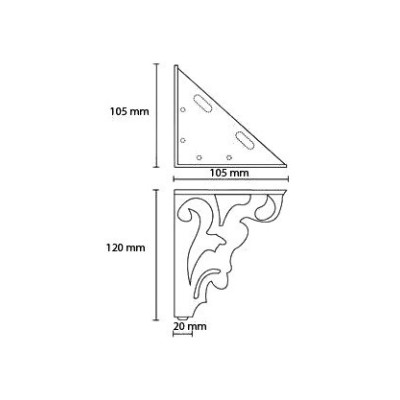 N-WY02513.CR / Noga metalowa -chrom