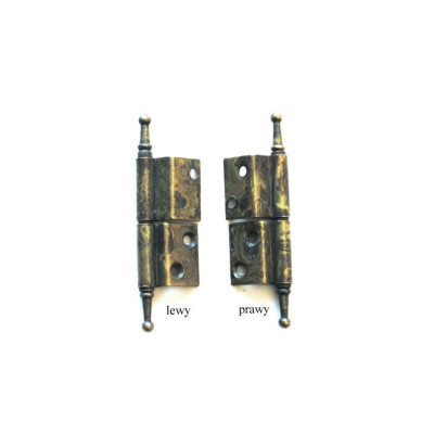 R-1510.L-MOS / Zawias kątowy stalowy lewy-mosiądzowany