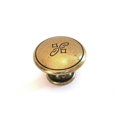 Gałka meblowa grawerowana