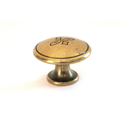 Gałka meblowa grawerowana